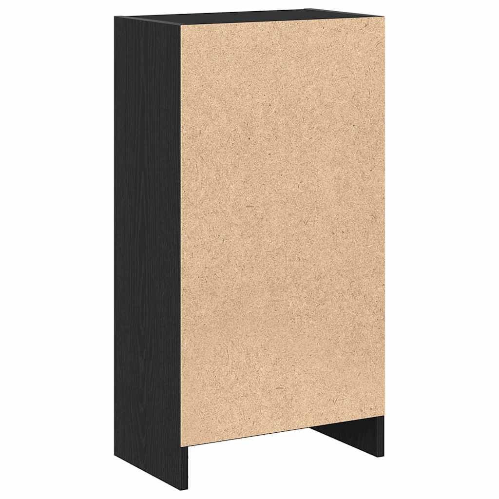 Polica za knjige crni hrast 40x24x76 cm Inženirsko drvo