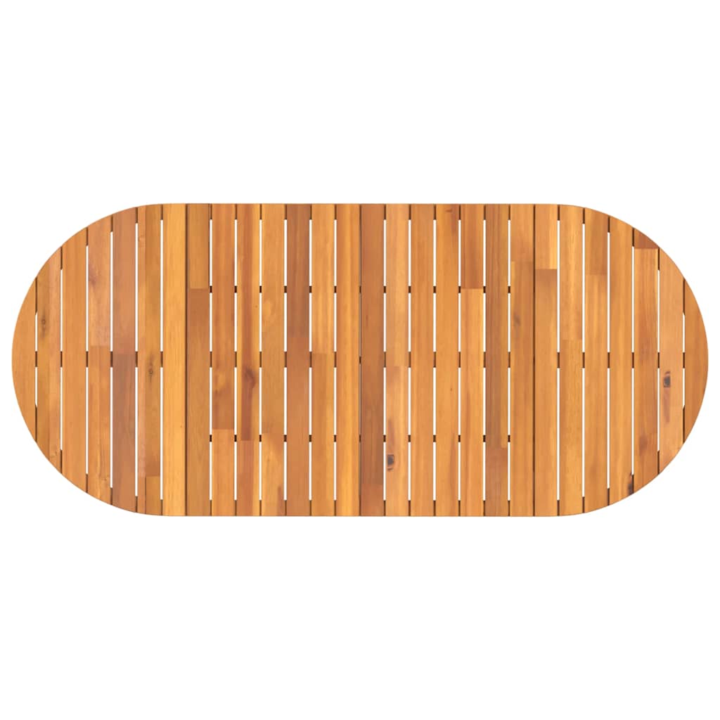 Vrtni blagovaonski stol ovalni 200x90x75 cm masivno drvo akacije