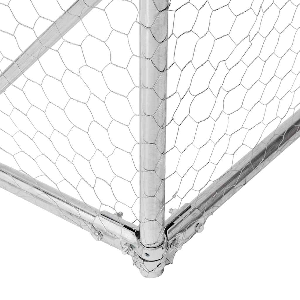 Vanjska kućica za pse sa stazom 5x3x1,9 m pocinčani čelik