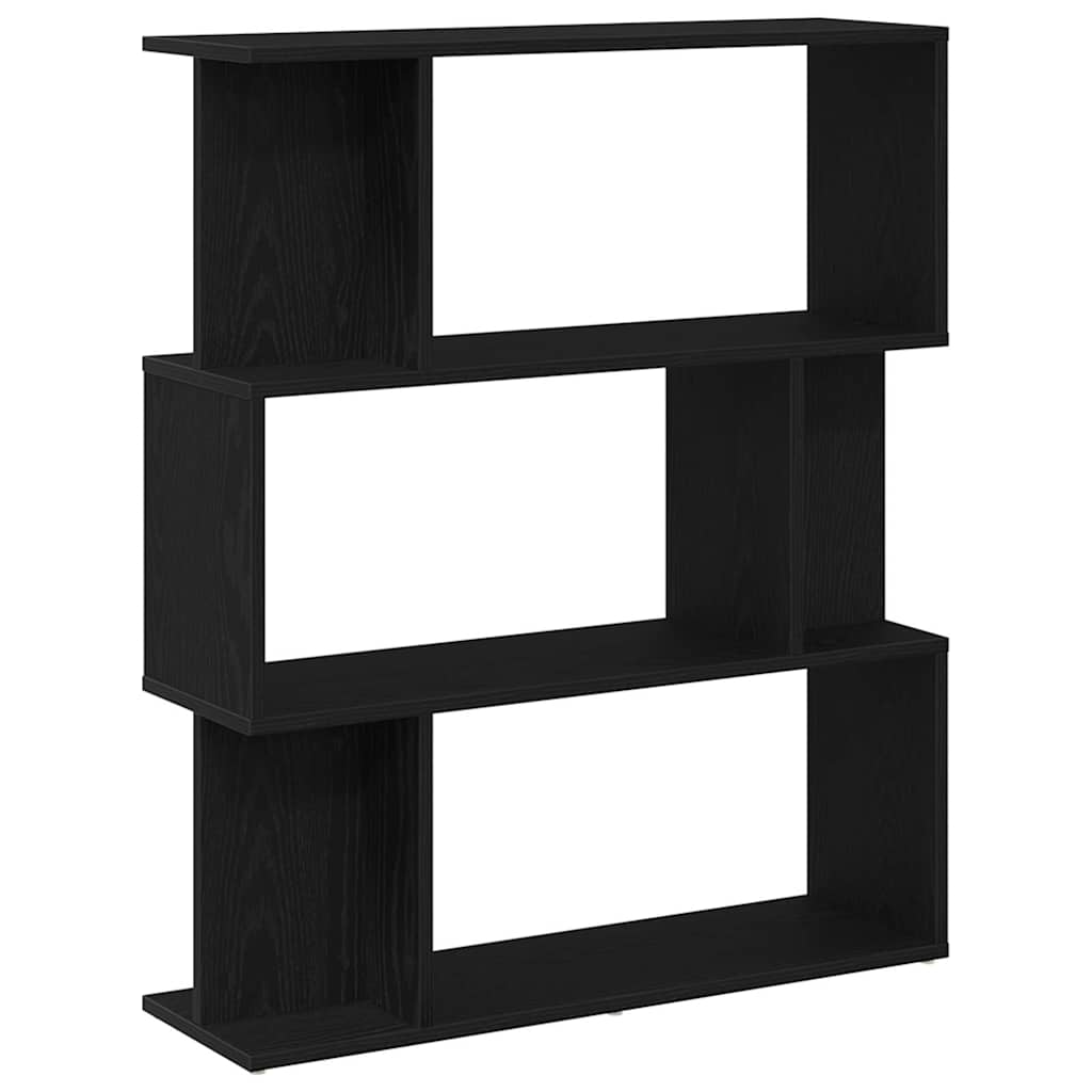 Polica za knjige crni hrast 80x24x96 cm Inženirsko drvo
