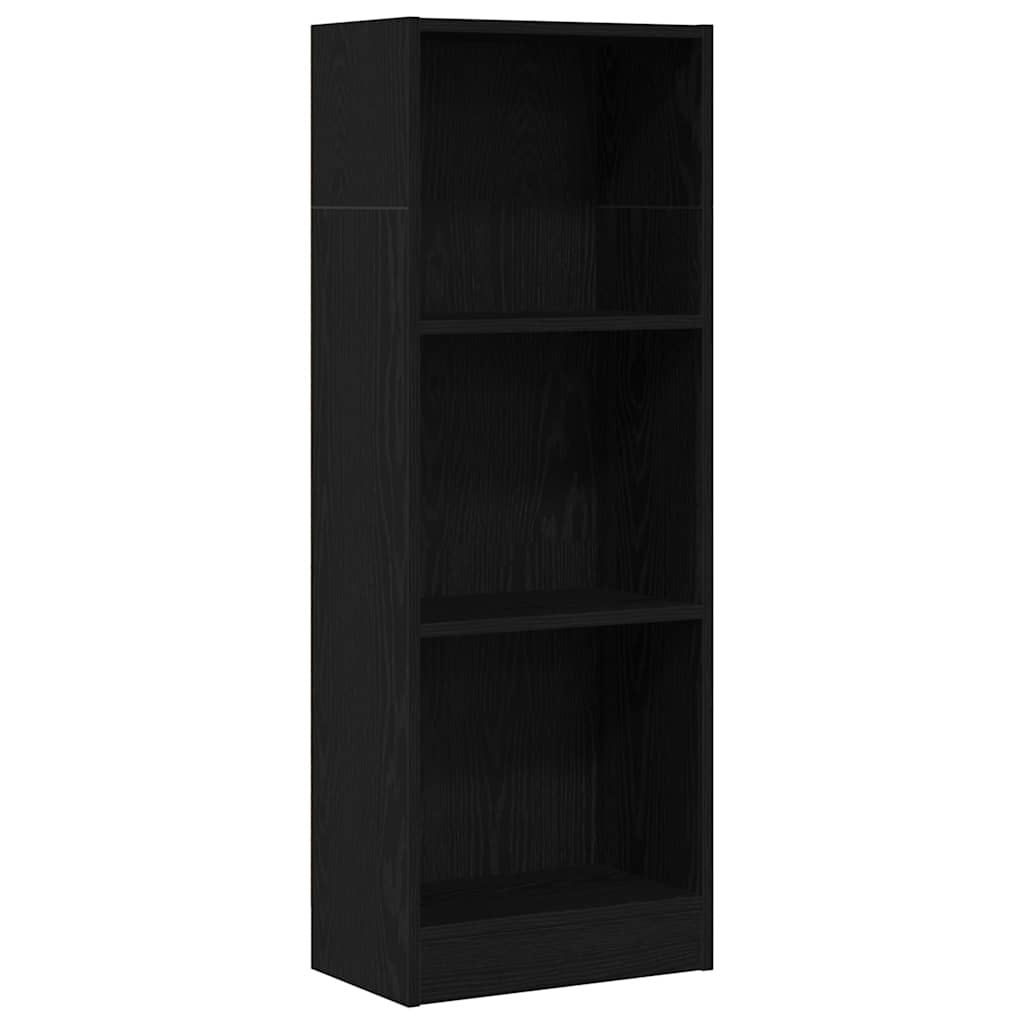 Polica za knjige crni hrast 40x24x109 cm Inženirsko drvo