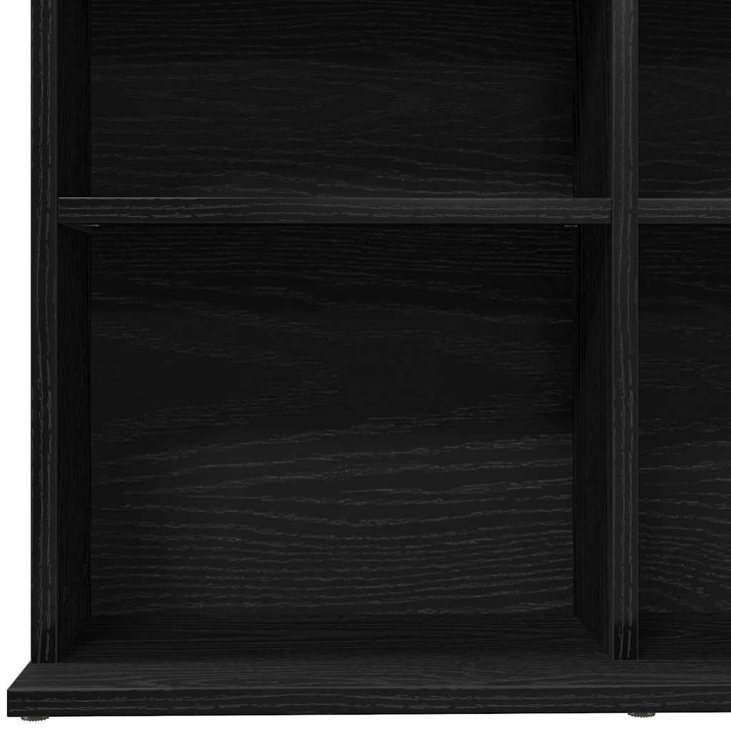 Ormarić za CD-ove crni hrast 100x23x89,5 cm inženjerski drvo