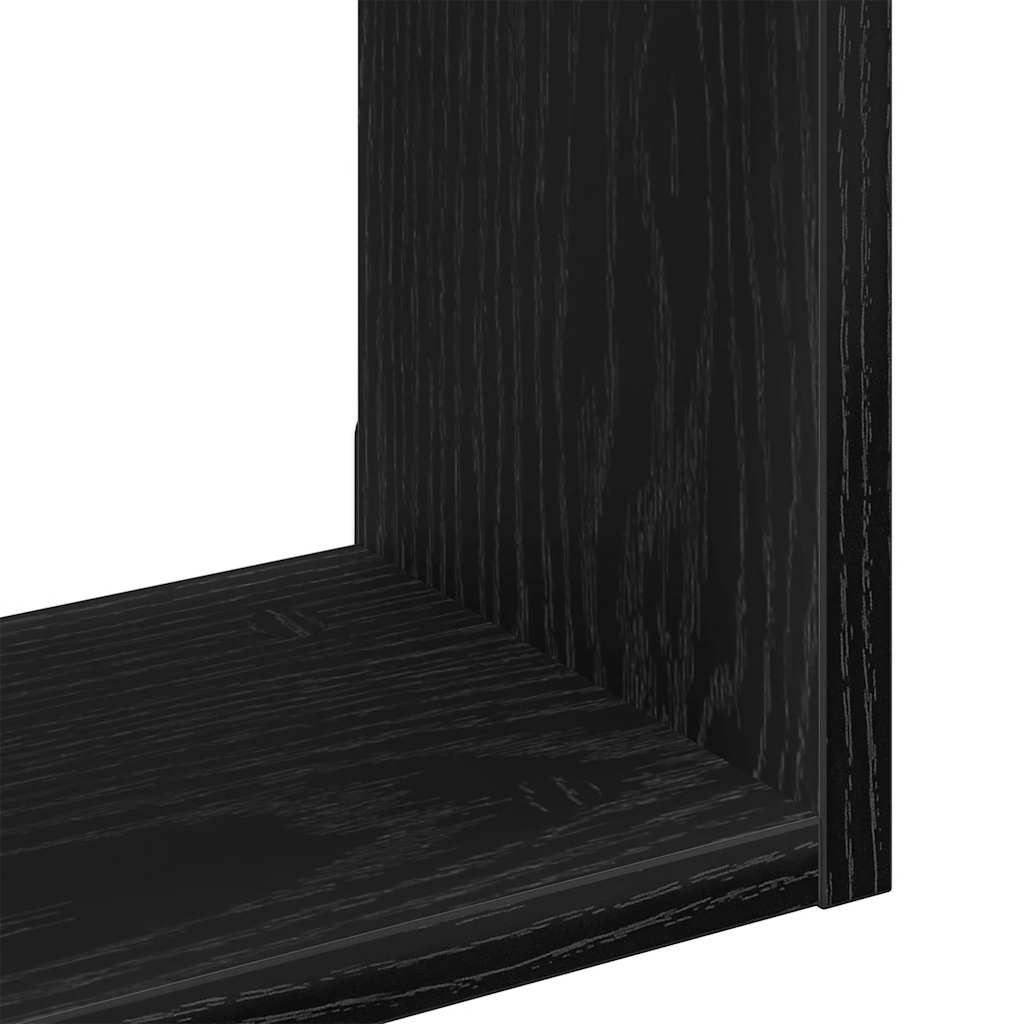 Zidna polica crni hrast 90x16x78 cm inženjerski drvo