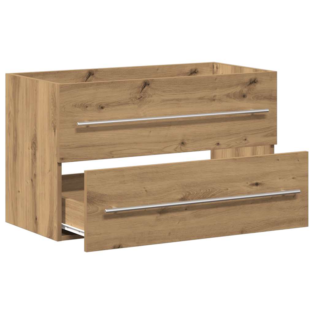 Ormarić za umivaonik u kupaonici Artisan hrast 80x38,5x48 cm Konstruirano drvo