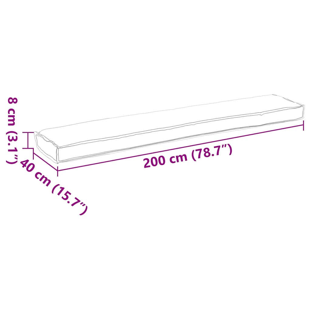 Set jastučića za palete 2 pcs Crna 200 x 40 x 8 cm