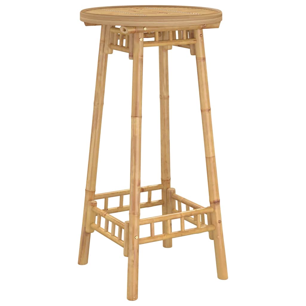 Okrugli vanjski barski stol Ø55x100 cm bambus
