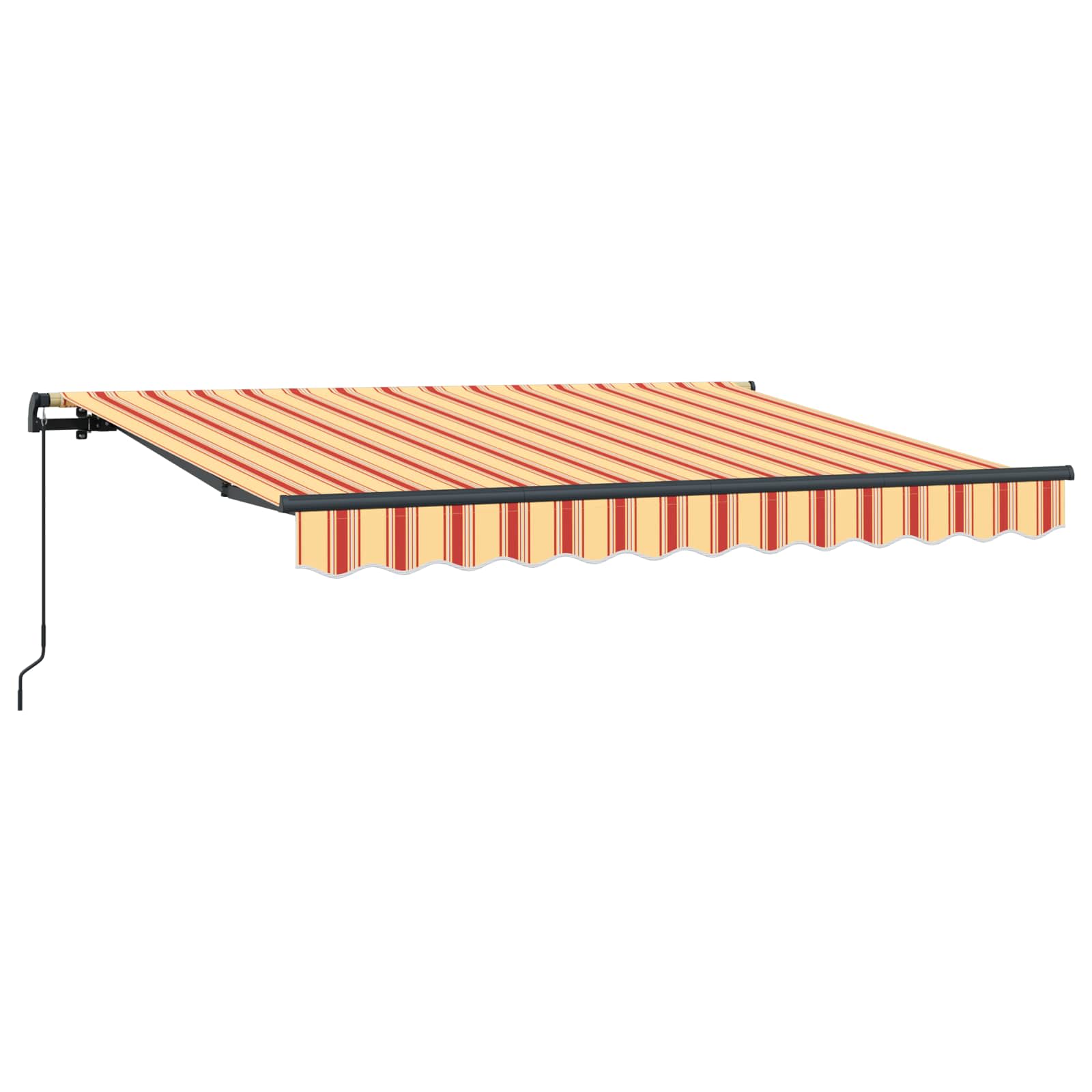 Skrovita tenda Žuta i narančasta 250 x 200 cm tkanina