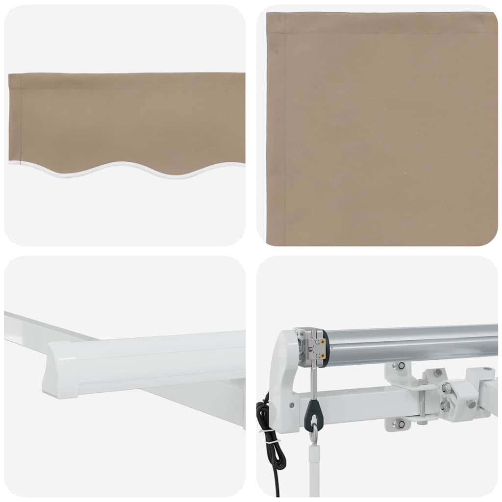 Skrovita tenda Bež 250 x 200 cm tkanina