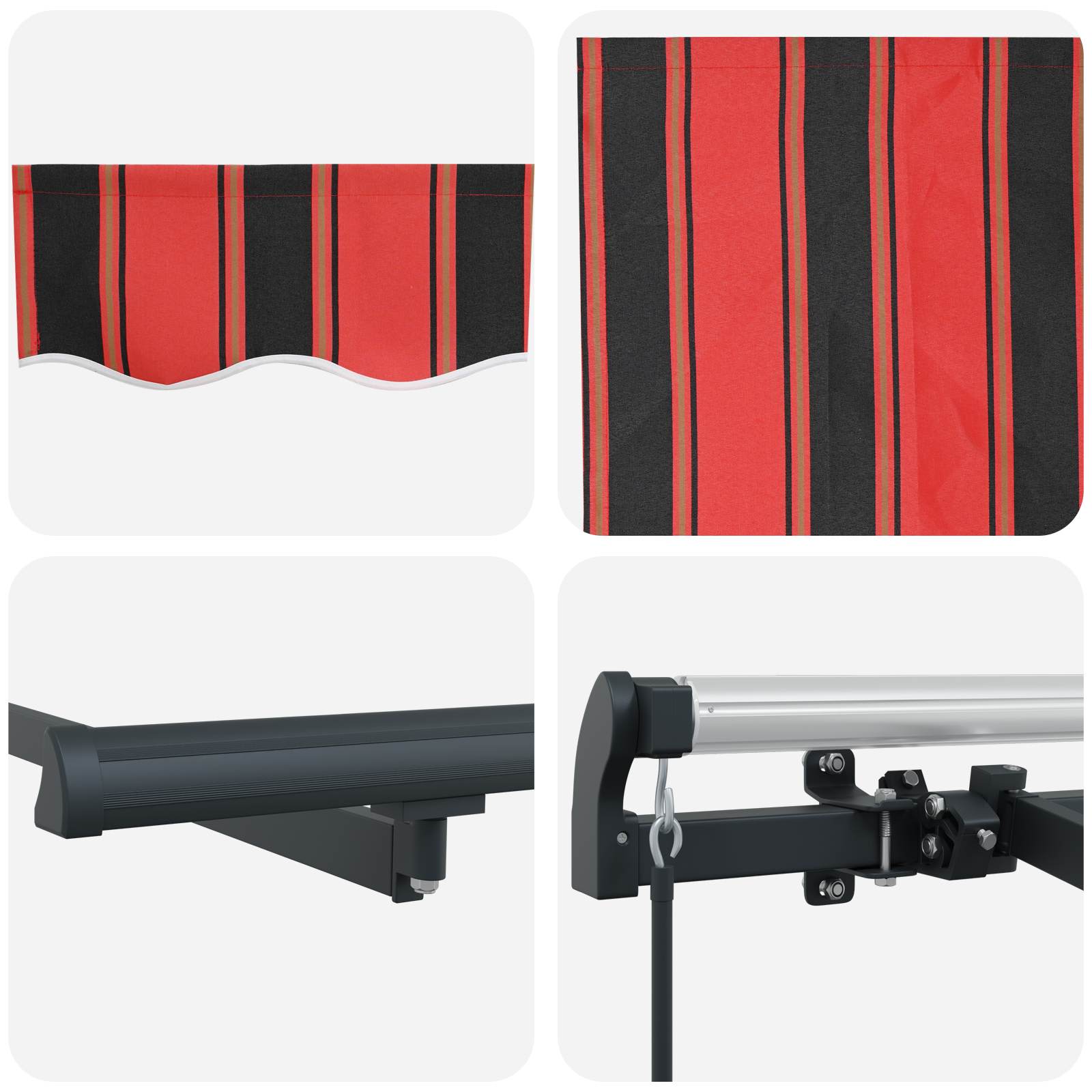 Skrovita tenda Narančasta 300 x 200 cm tkanina