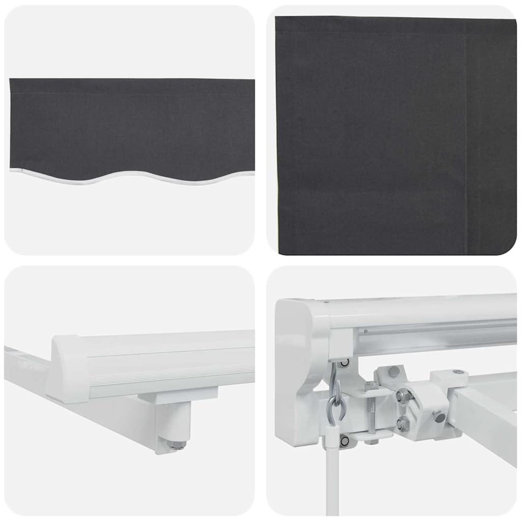 Okvir tende Antracit 400 x 200 cm Poliester s PU premazom