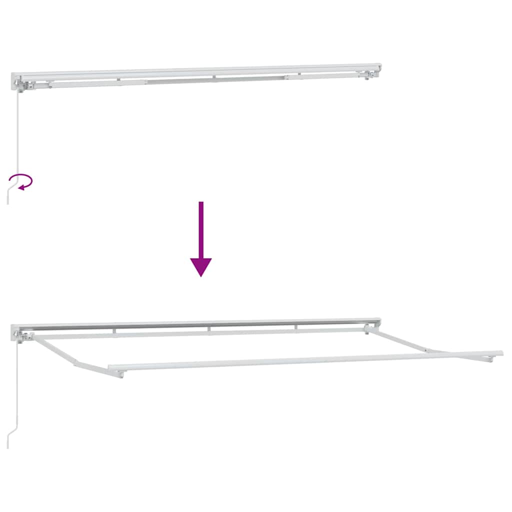 Okvir tende Antracit 400 x 200 cm Poliester s PU premazom