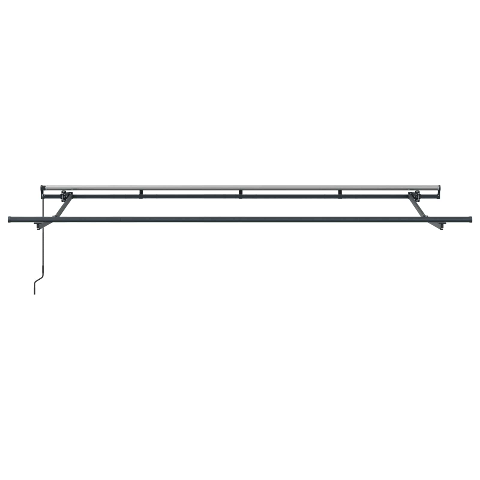 Skrovita tenda Antracit 400 x 200 cm Poliester i aluminij