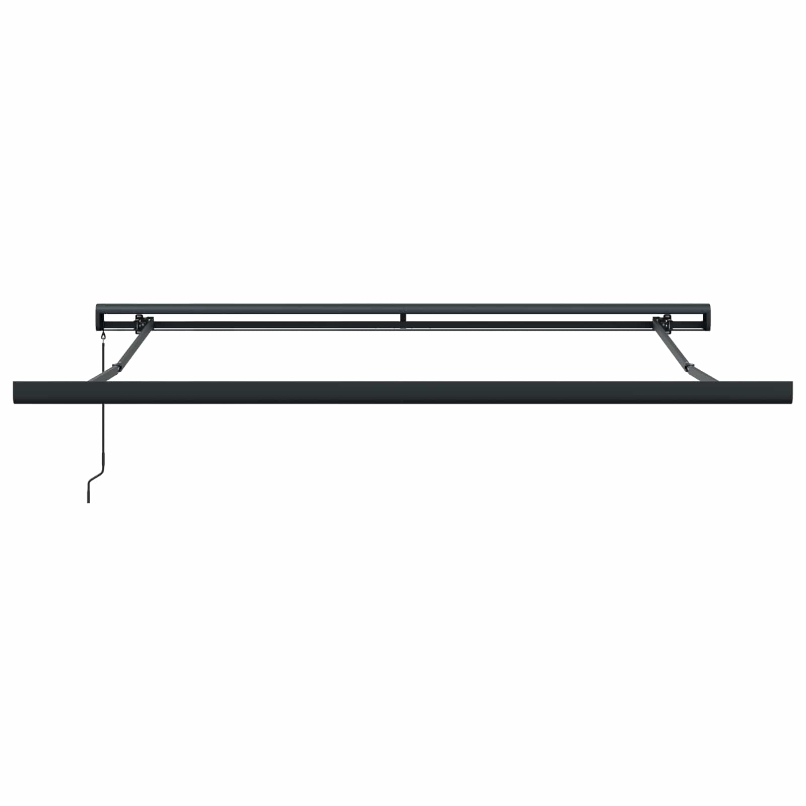Povlačivi tende Crvena i Crna 350 x 250 cm Platno i Aluminij