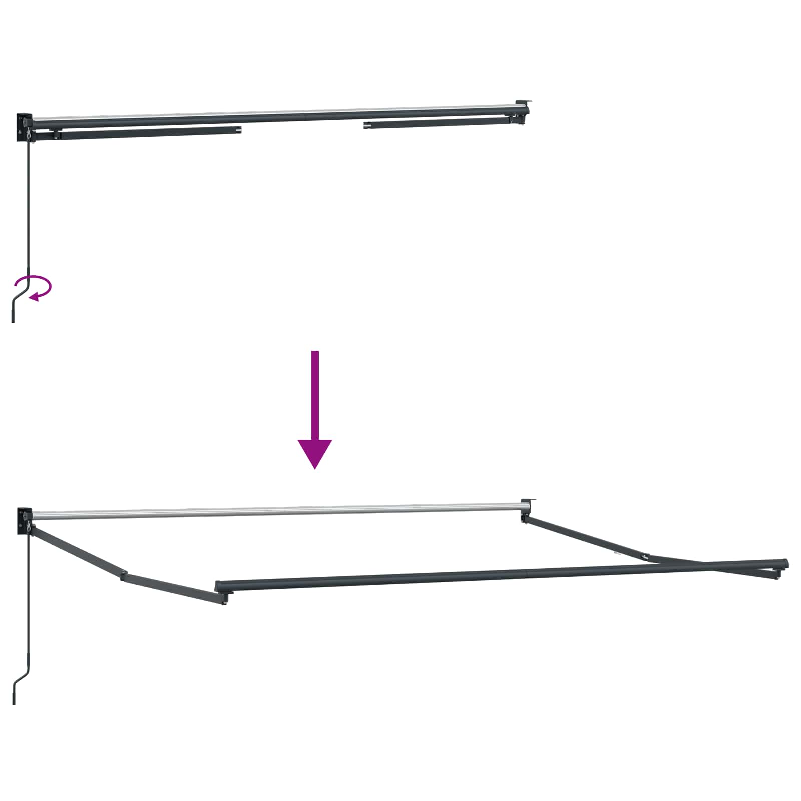 Povlačivi tende Žuta i narančasta 350 x 250 x 165 cm