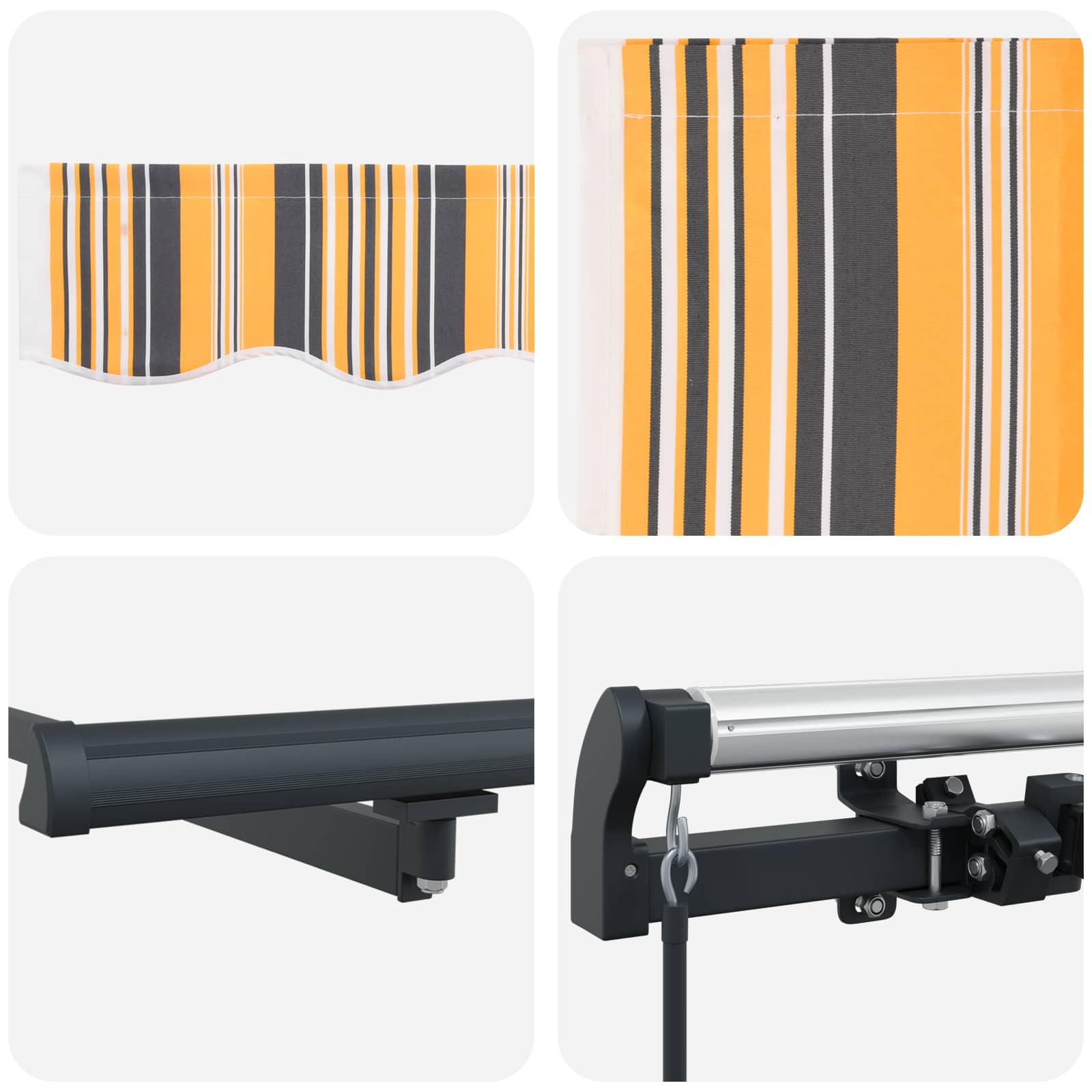 Povlačivi tende Šareni 350 x 250 cm Poliester i aluminij