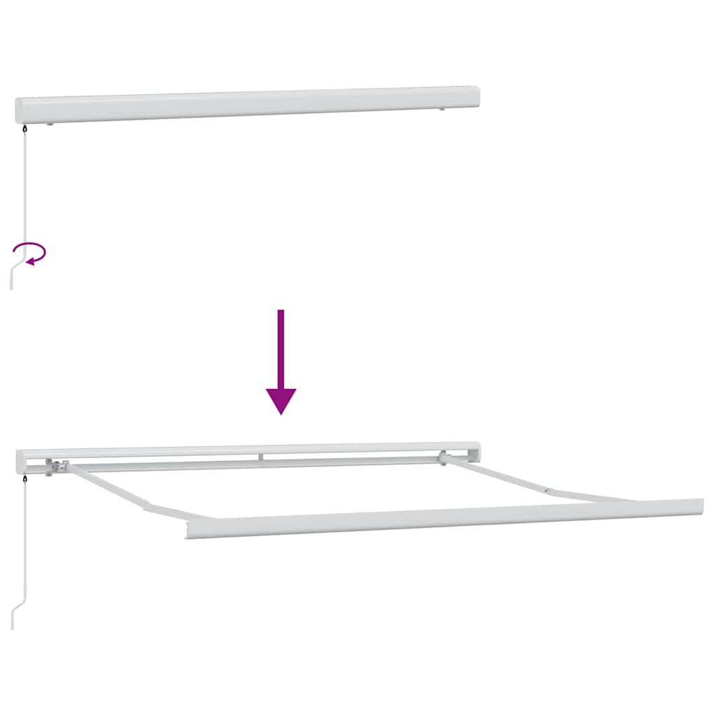 Povlačivi tende Šareni 350 x 250 cm Platno i Aluminij