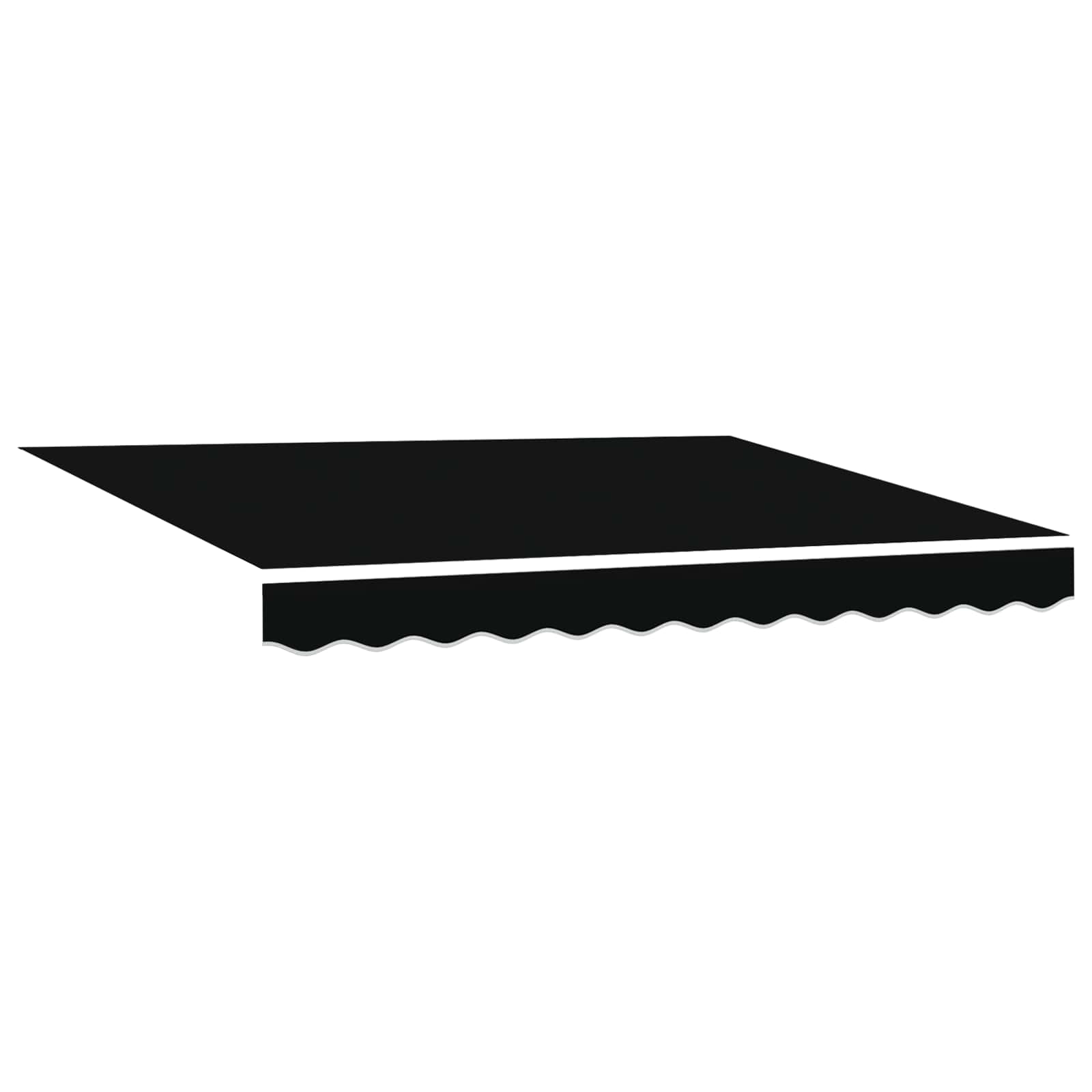 Povlačivi tende Crna 350 x 250 cm 100% Poliester i Aluminij