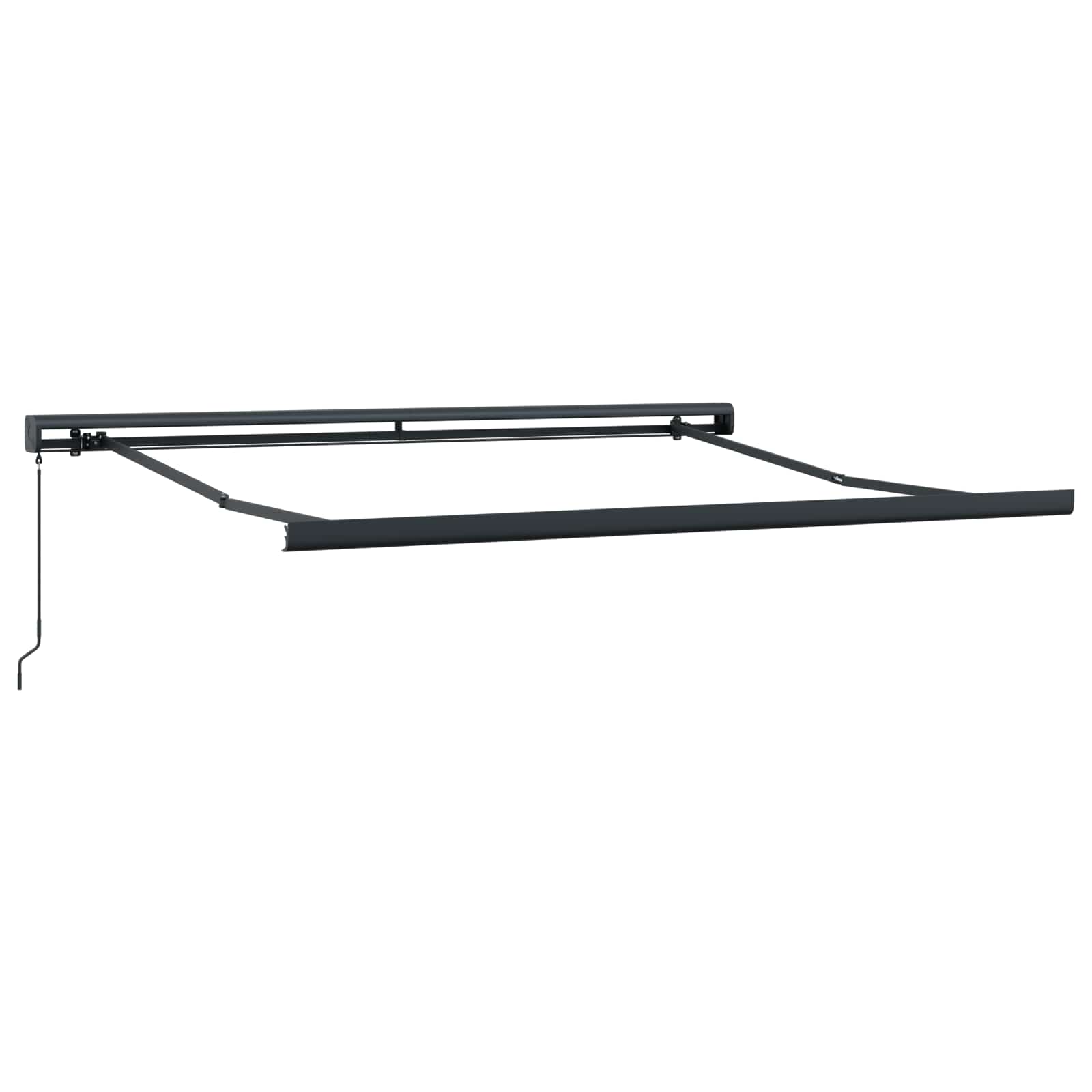 Povlačivi tende Crna 350 x 250 cm Platno i Aluminij