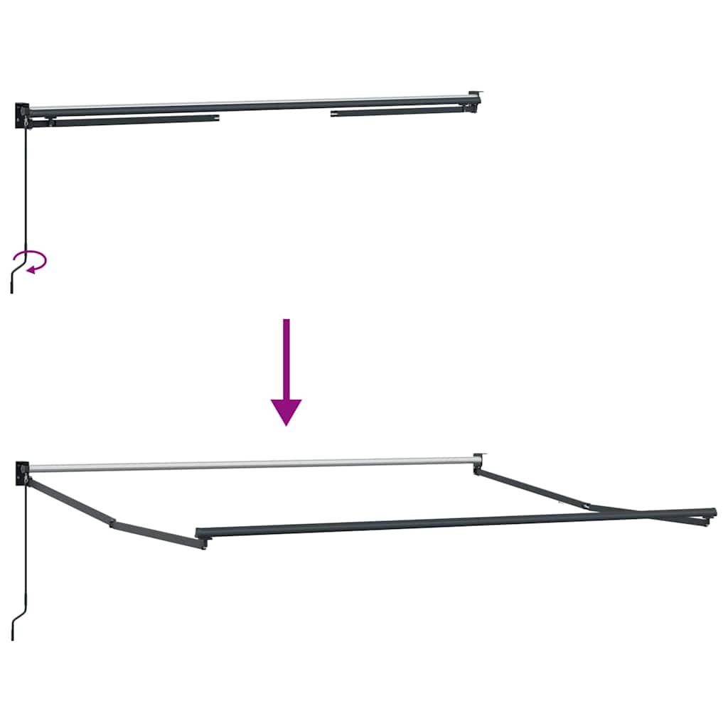 Povlačivi tende Crvena 350 x 250 cm 100% Poliester i Aluminij