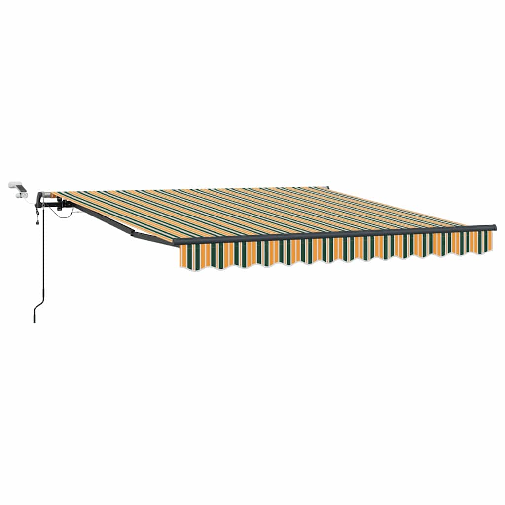 Tkanina za tende Zelena i žuta 350 x 250 cm Poliester