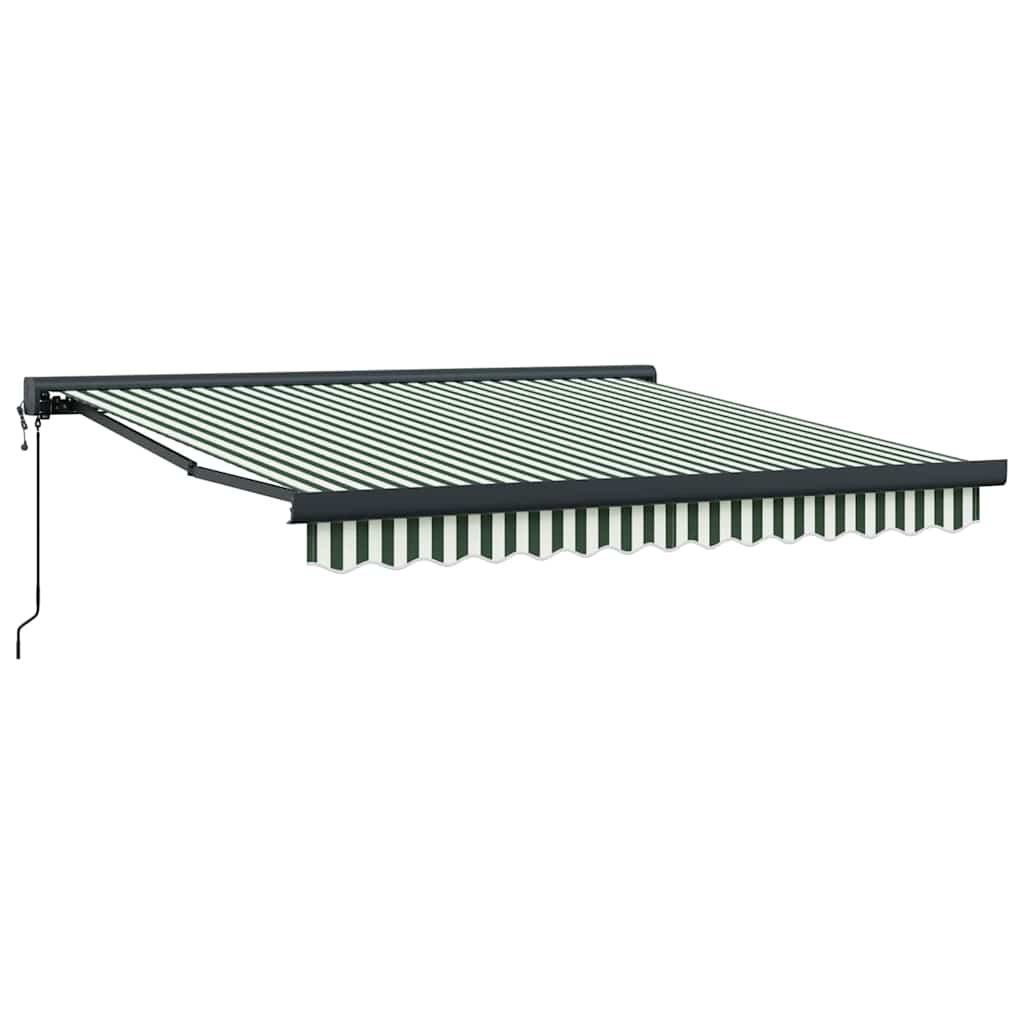Povlačivi tende Zelena i bijela 350 x 250 x 165 cm