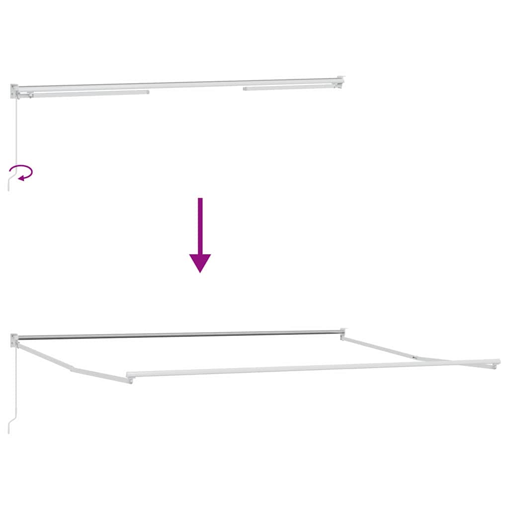 Povlačivi tende Bež 400 × 300 cm 100% Poliester i Aluminij