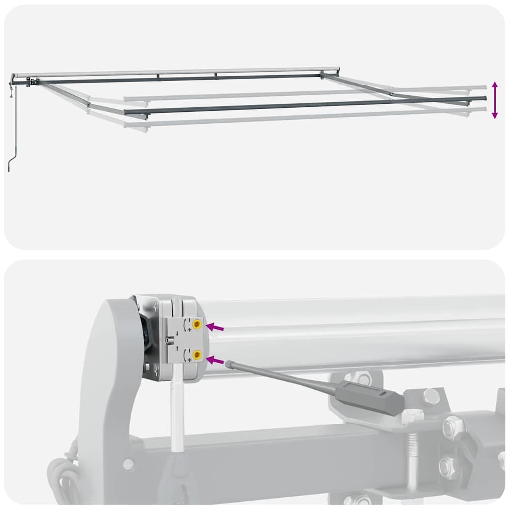 Povlačivi tende Svjetlosiva 400 × 300 cm Tkanina i Aluminij