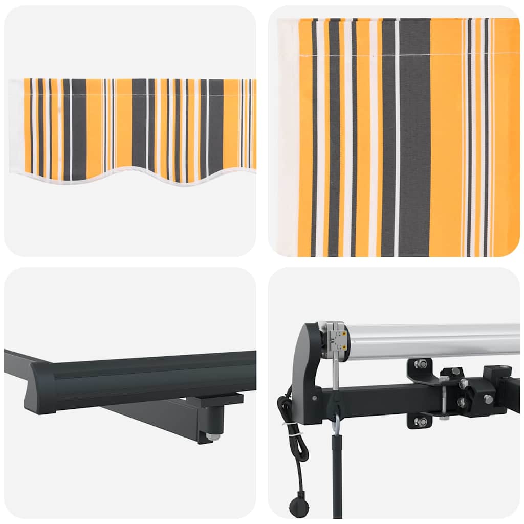 Povlačivi tende Šareni 400 × 350 cm Tkanina i Aluminij