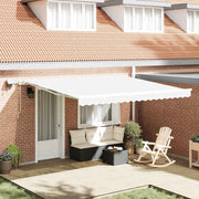 Povlačivi tende Bijela 400 × 300 cm Tkanina i Aluminij