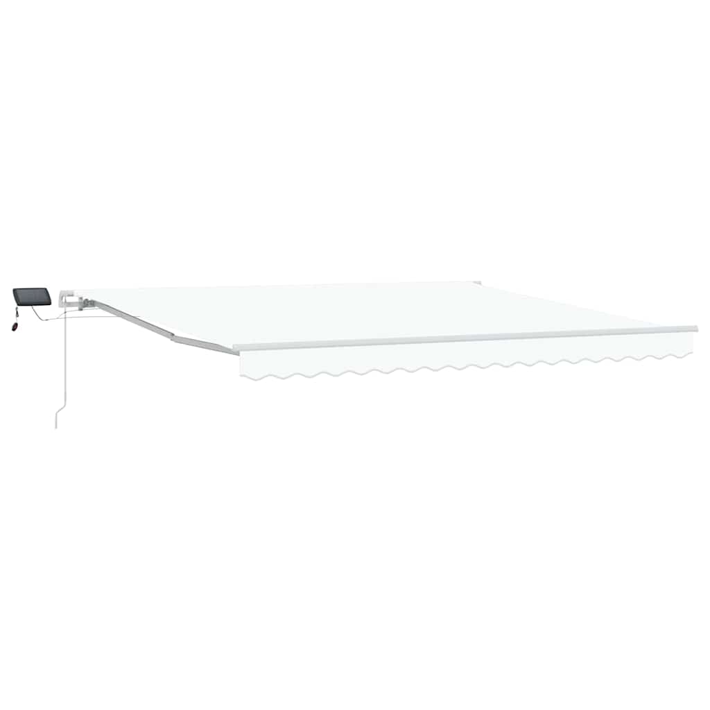 Povlačivi tende Bijela 400 × 300 cm Tkanina i Aluminij
