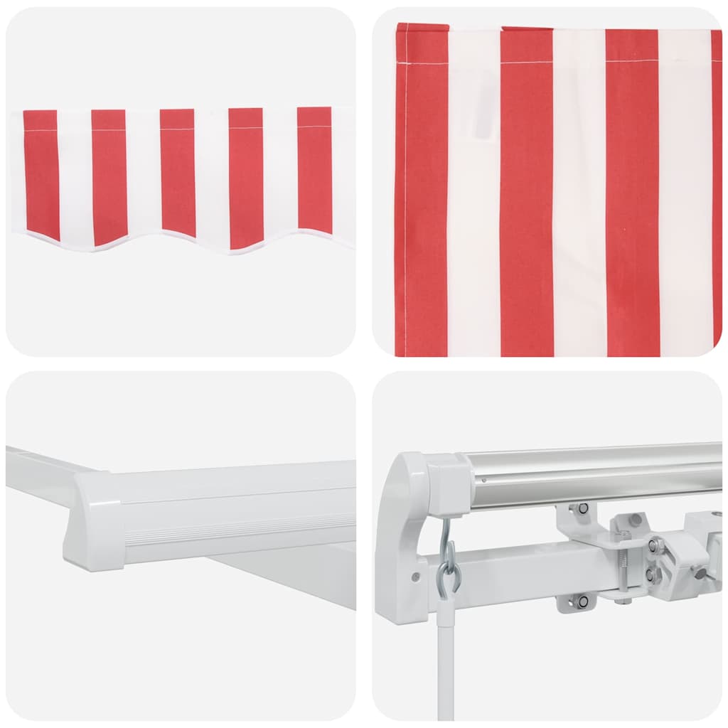 Povlačivi tende Crvena 450 × 300 cm Poliester i aluminij