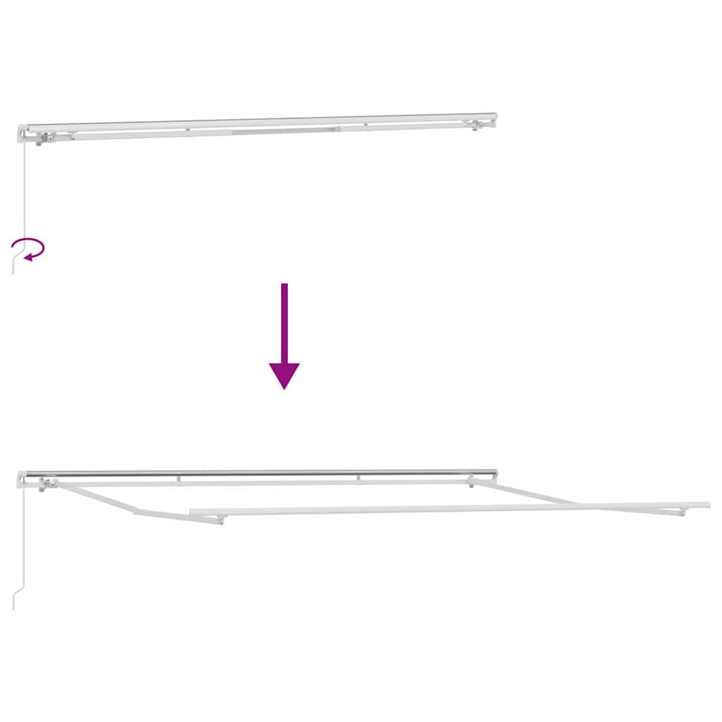 Povlačivi tende Šareni 450 × 300 cm Poliester i aluminij