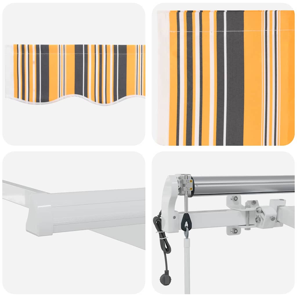 Povlačivi tende Šareni 450 × 300 cm Tkanina i Aluminij