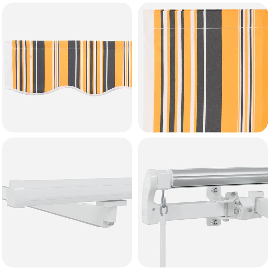 Povlačivi tende Šareni 450 × 350 cm Tkanina i Aluminij