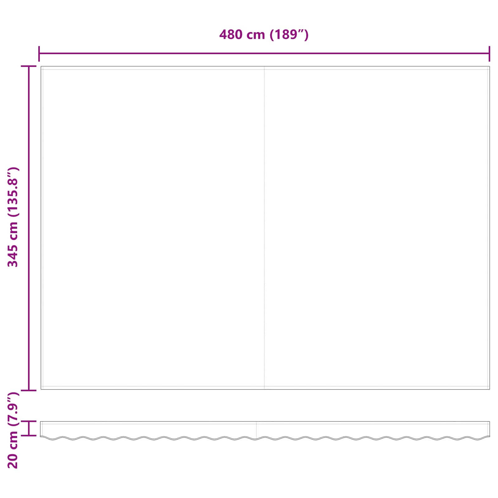 Skrovita tenda Žuta i narančasta 500 × 350 cm Poliester i čelik