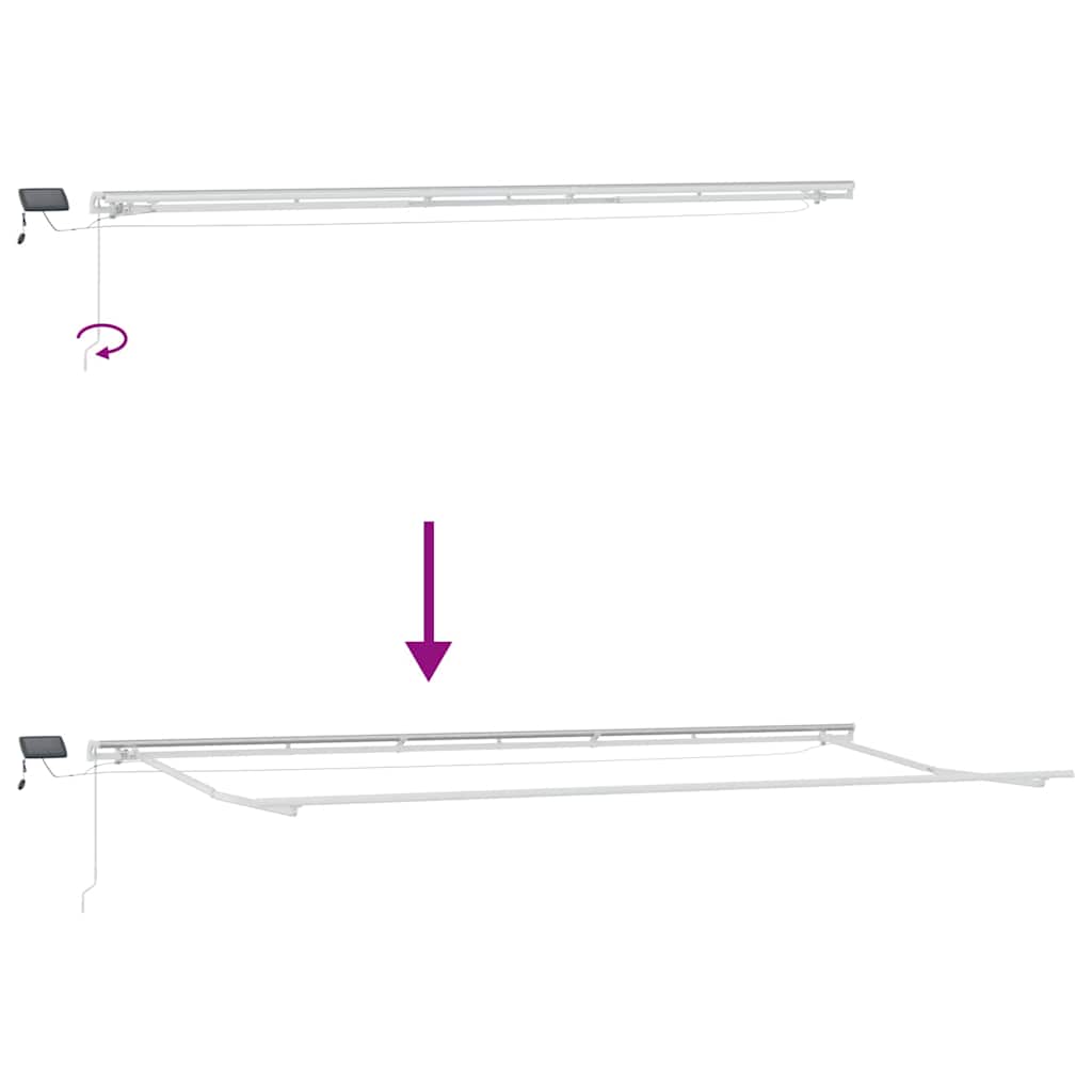 Povlačivi tende Bijela 600 × 300 cm Tkanina i Aluminij
