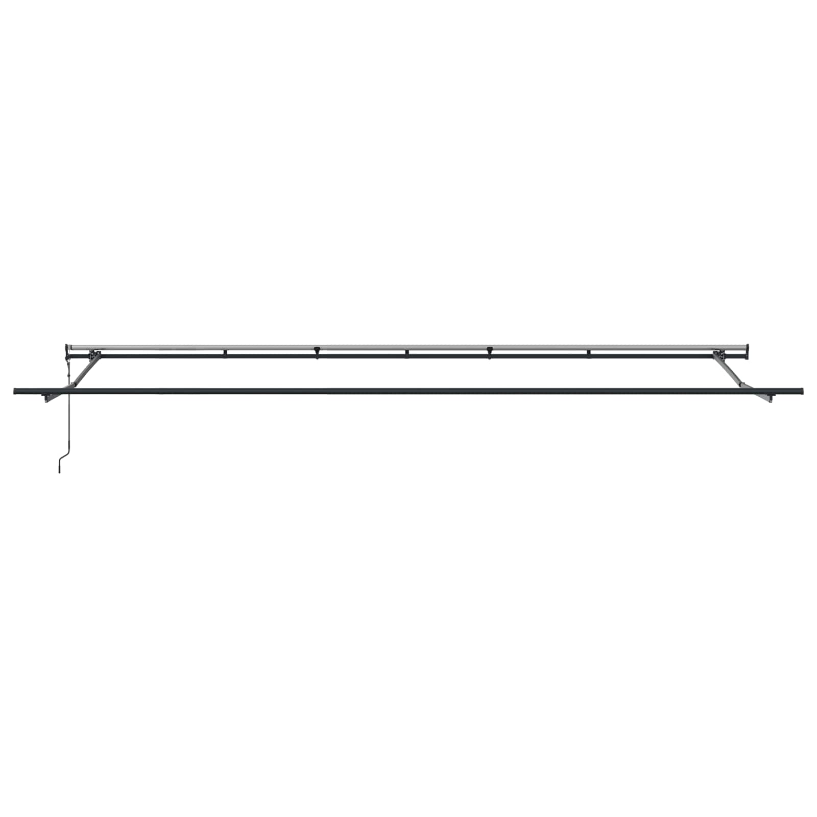 Skrovita tenda Bijelo 600 × 300 cm Tkanina i Aluminij