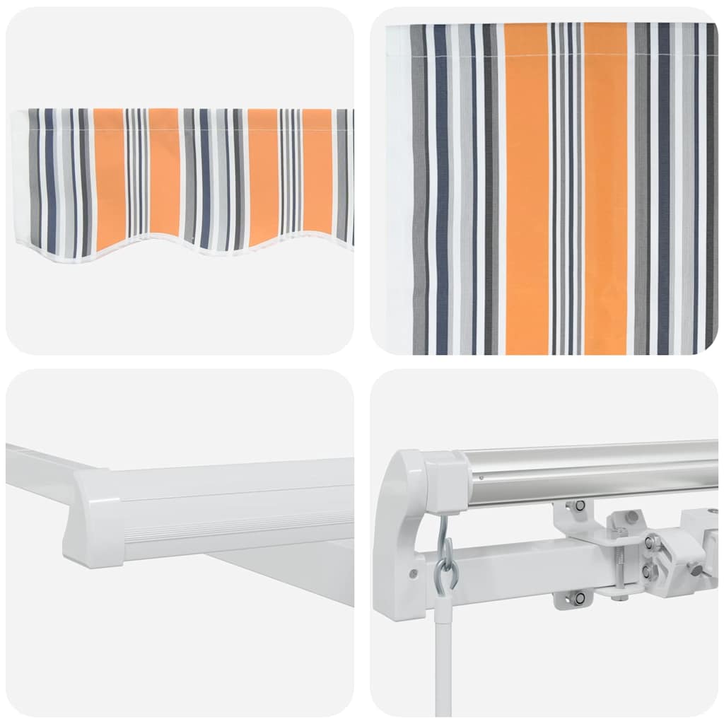 Povlačivi tende Šareni 600 × 350 cm Poliester i aluminij