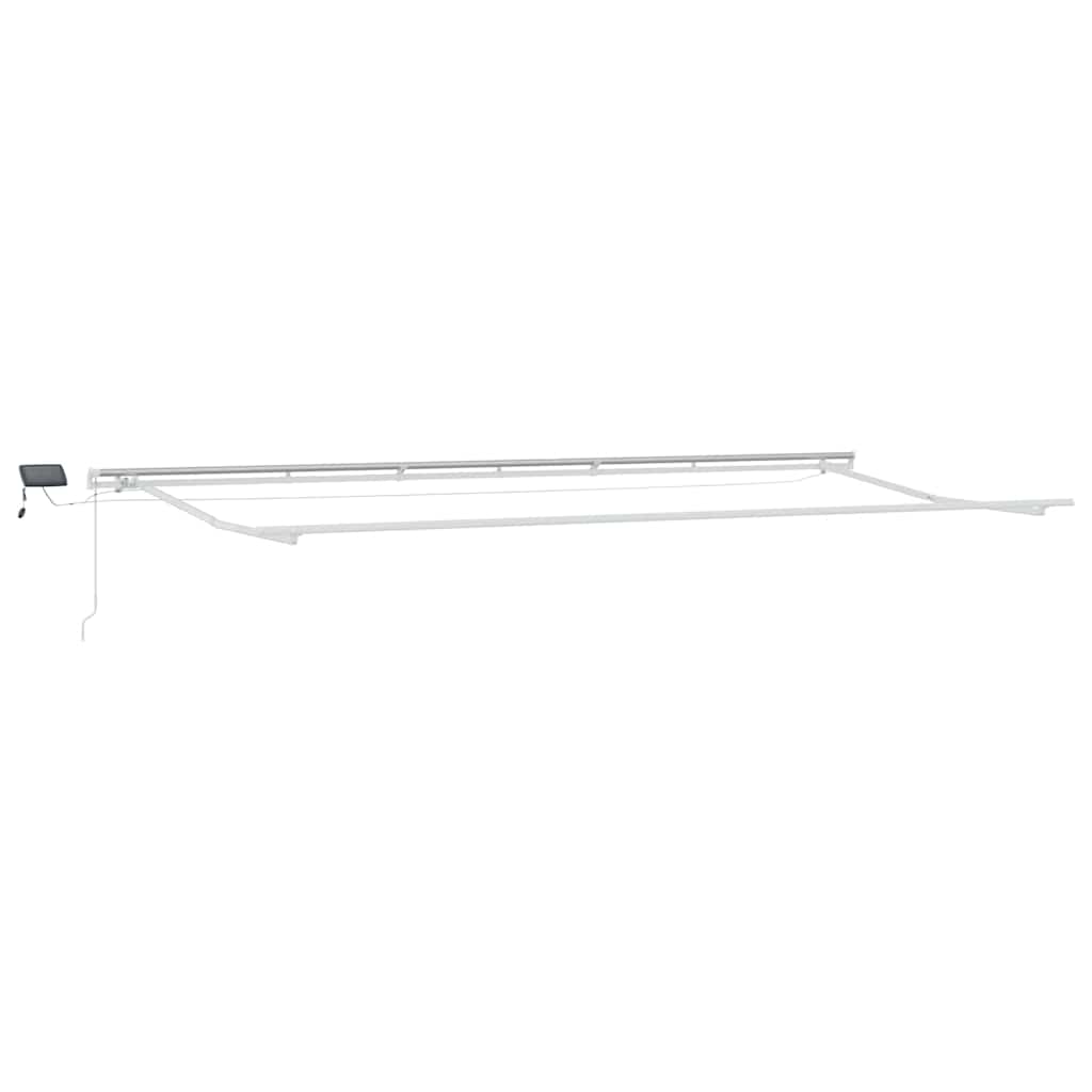 Povlačivi tende Bijela 600 × 350 cm Tkanina i Aluminij