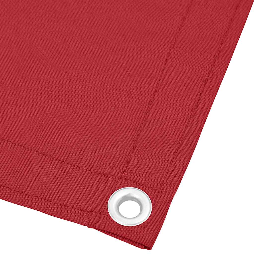 Balkonska pregrada crvena 120x1000 cm 100% poliester Oxford