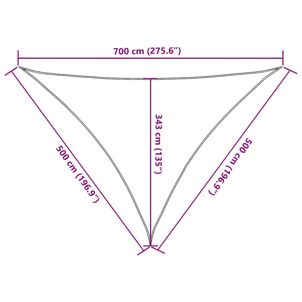 Jedro za sjenilo od terakote 7x5x5 m 100% poliester oxford