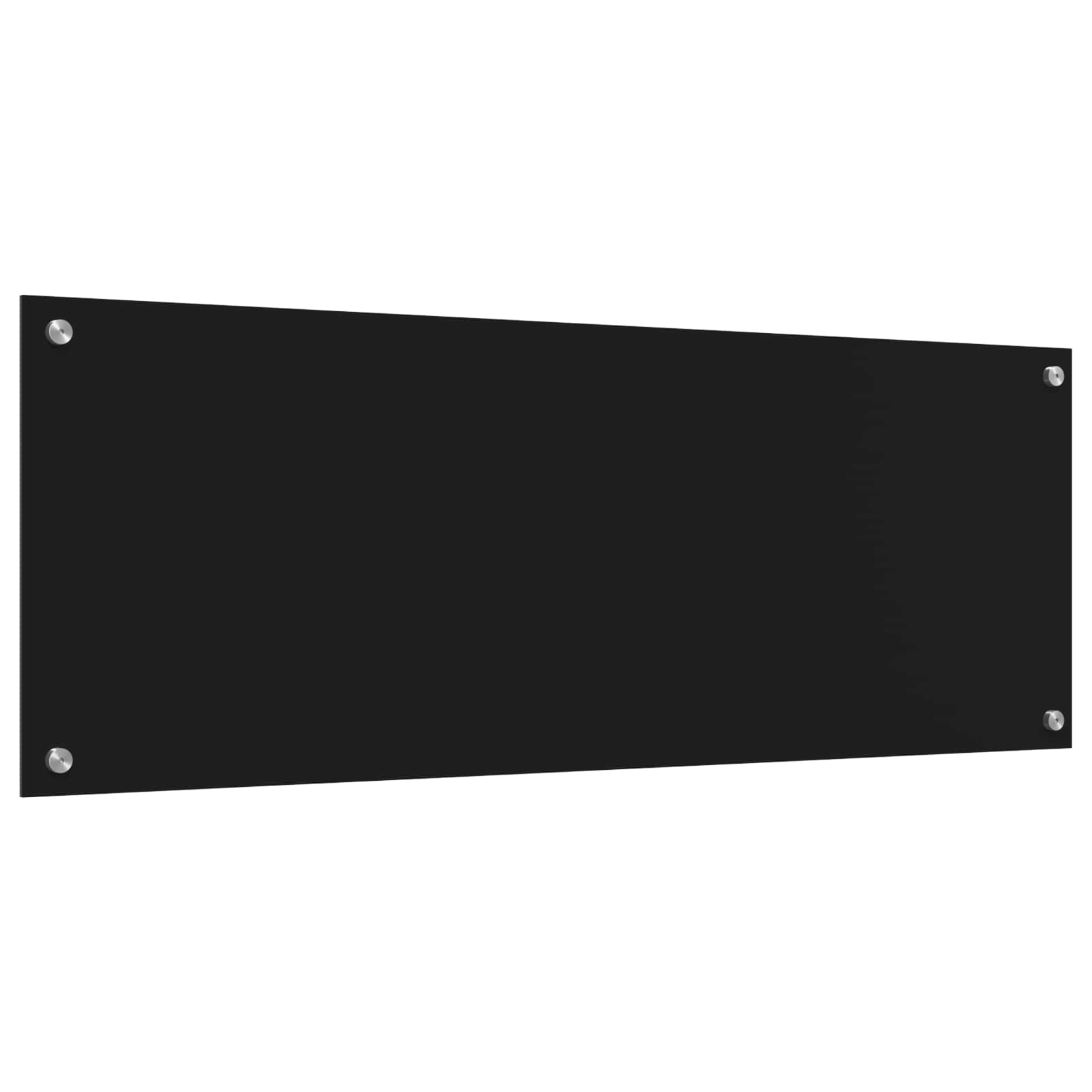 Kuhinjski zid Crna 110 x 40 cm Staklo otporno na udarce