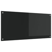 Kuhinjski zid Crna 110 x 50 cm Staklo otporno na udarce