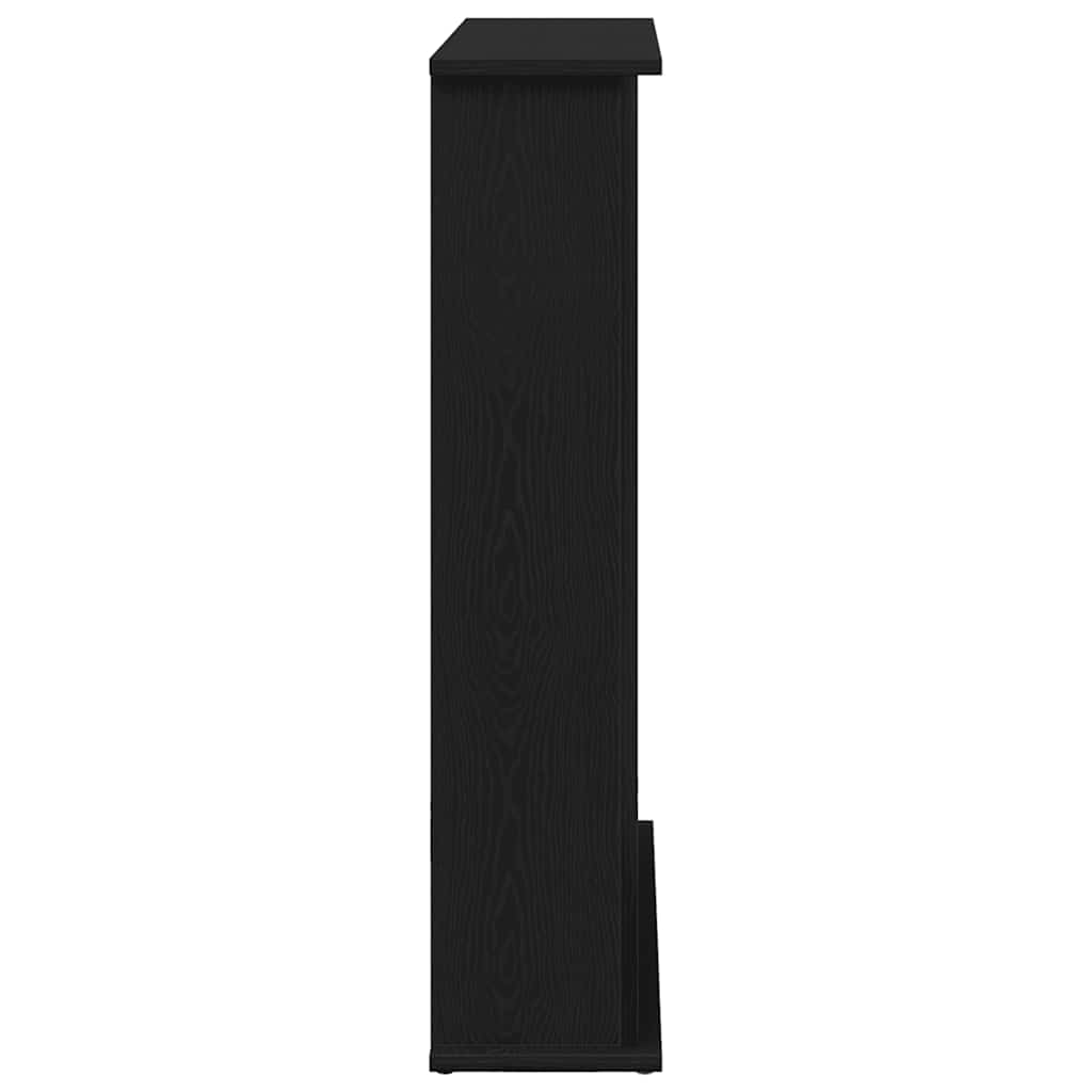 Okvir za kamin crni hrast 75x20x87,5 cm inženjerski drvo