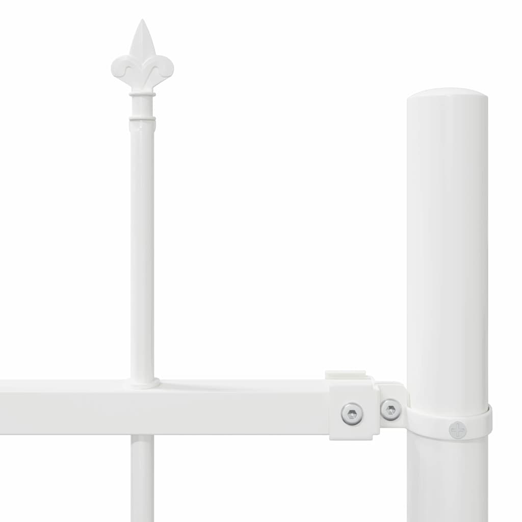 Vrtna Ograda 5 pcs Bijelo 8,5 x 1,5 m Čelik s prahom