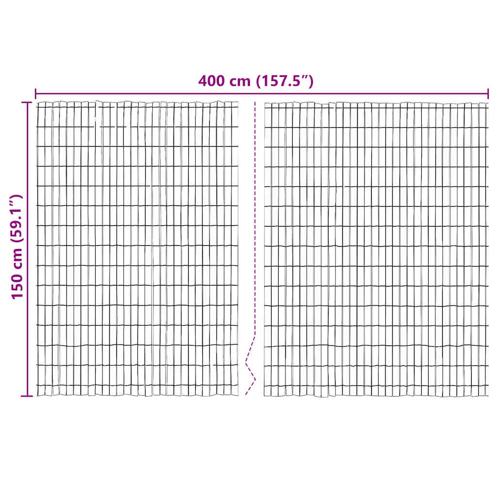 Ograda od kore drveta Smeđa 400 x 150 cm Kora