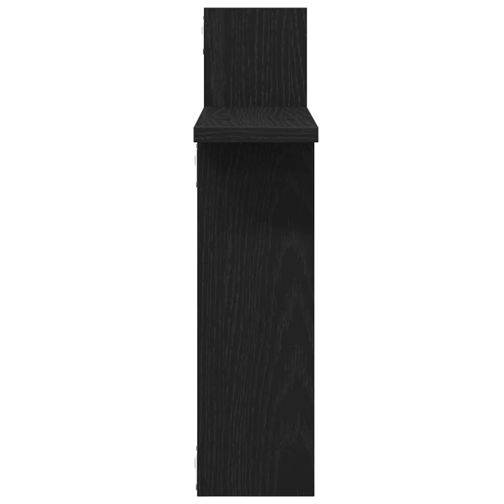 Zidne police 2 kom. Crni hrast 50x12x50 cm Konstruirano drvo