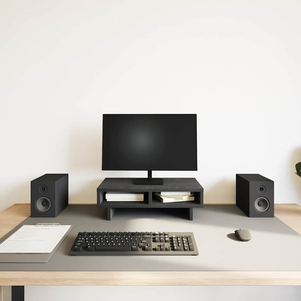 Stalak za monitor Crni hrast 50x27x15 cm Konstruirano drvo