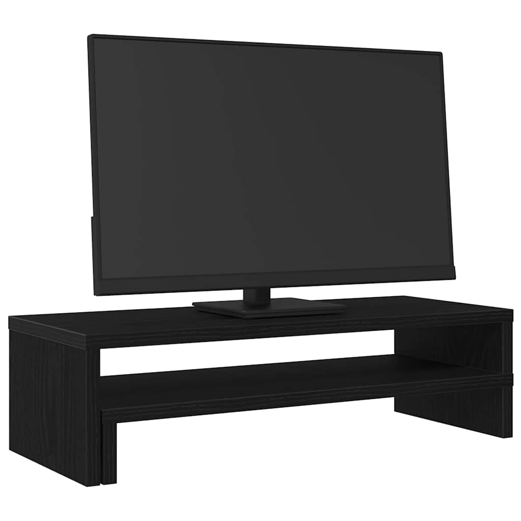 Stalak za monitor Crni hrast 54x22x15 cm Konstruirano drvo