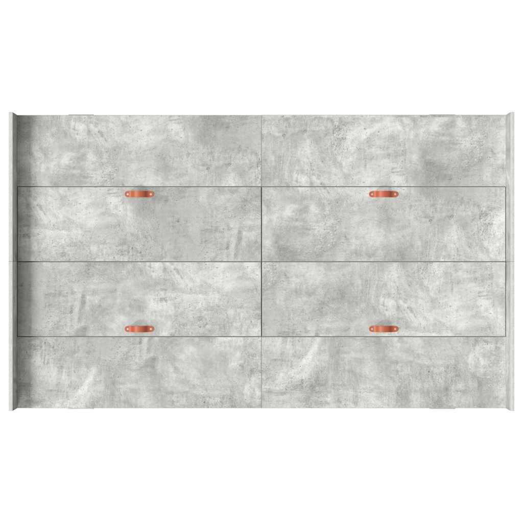 Krevet s ladicama Betonski sivi 120 x 200 cm Konstruirano drvo